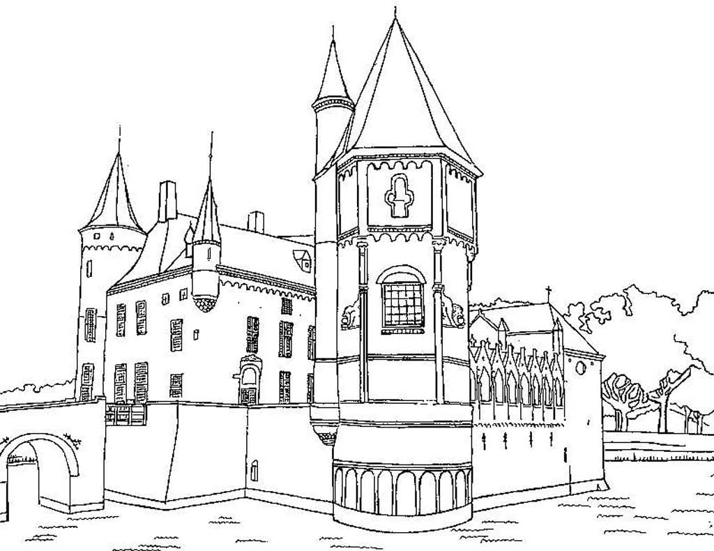 Старинный замок рисунок