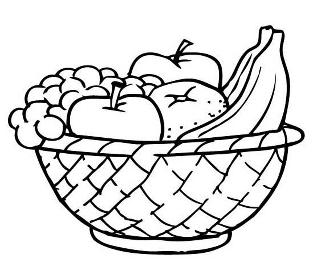 Плетенная тарелка с фруктами и виноградом