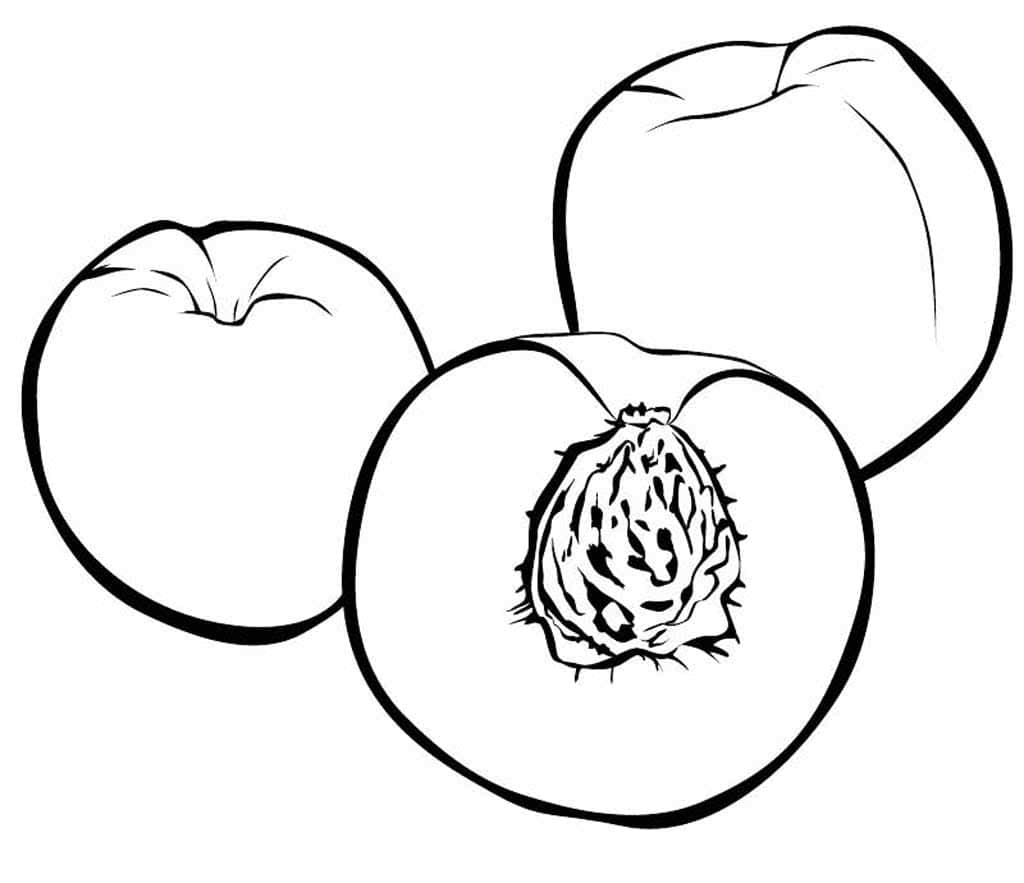 Персики в разрезе