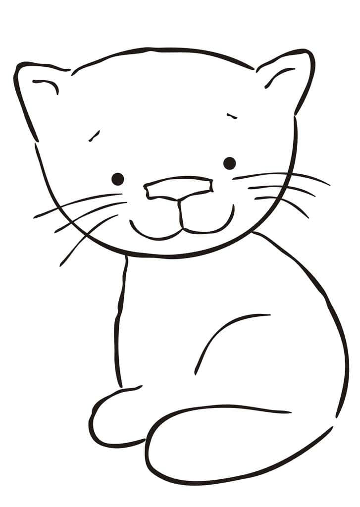 Раскраска кошка – Развивающие иллюстрации