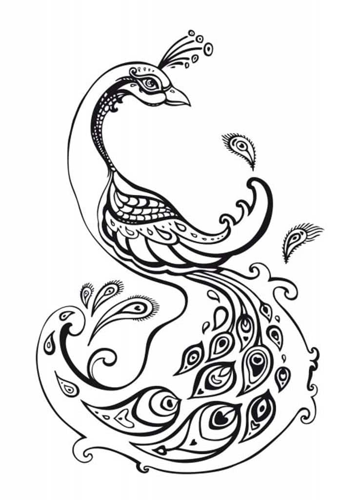 Сказочная птица павлин
