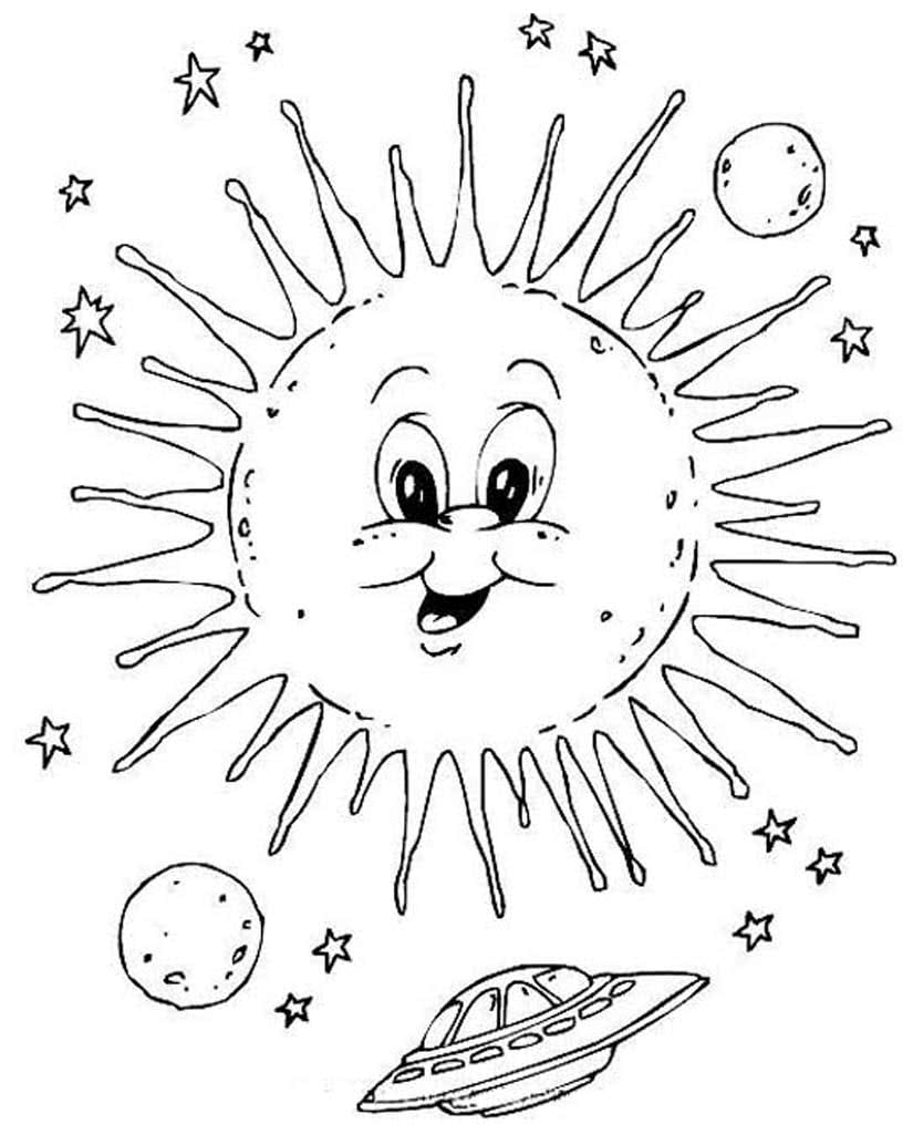 Раскраска планеты для детей 5 6 лет. Раскраска. В космосе. Космос раскраска для детей. Солнце раскраска. Солнышко раскраска для детей.