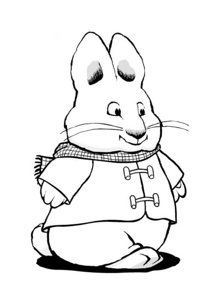 Заяц в клетчатом шарфе и пальто