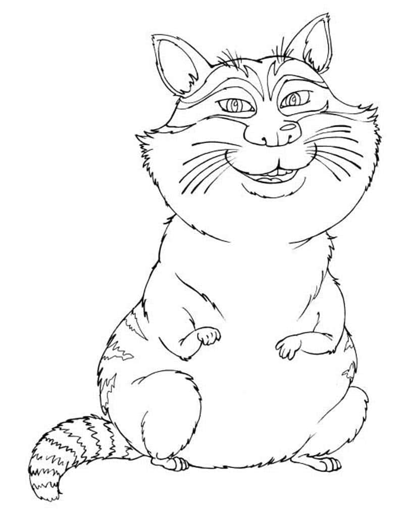 Пушистый полосатый кот из Белки и Стрелки