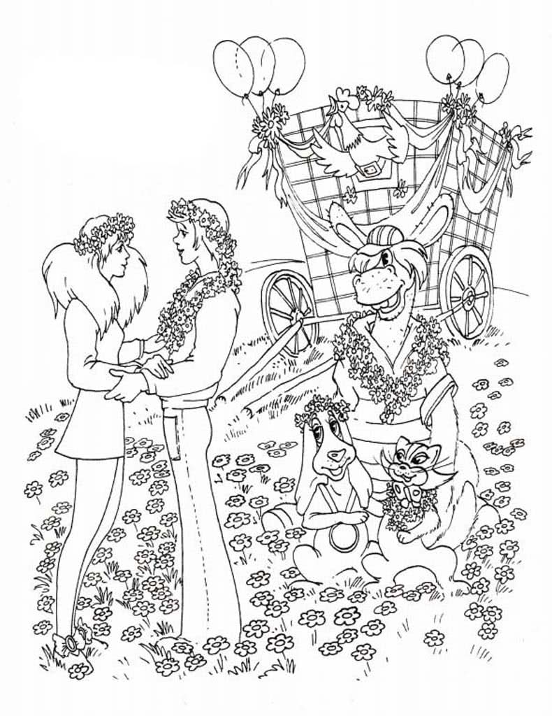 Влюбленные Трубадур и принцесса в венках из цветов