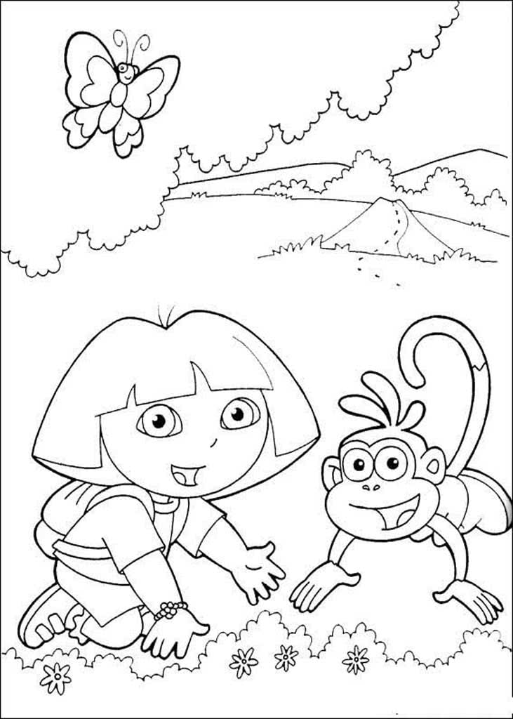 Даша-следопыт и обезьянка Башмачок с бабочкой