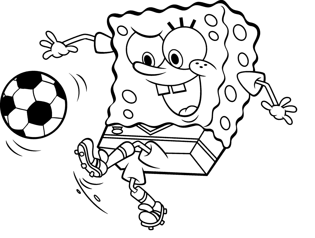 Спанч Боб играет в футбол