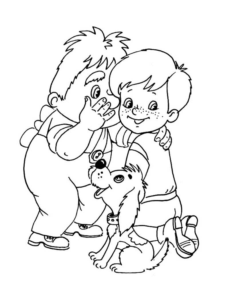 Карлосон и малыш с щенком