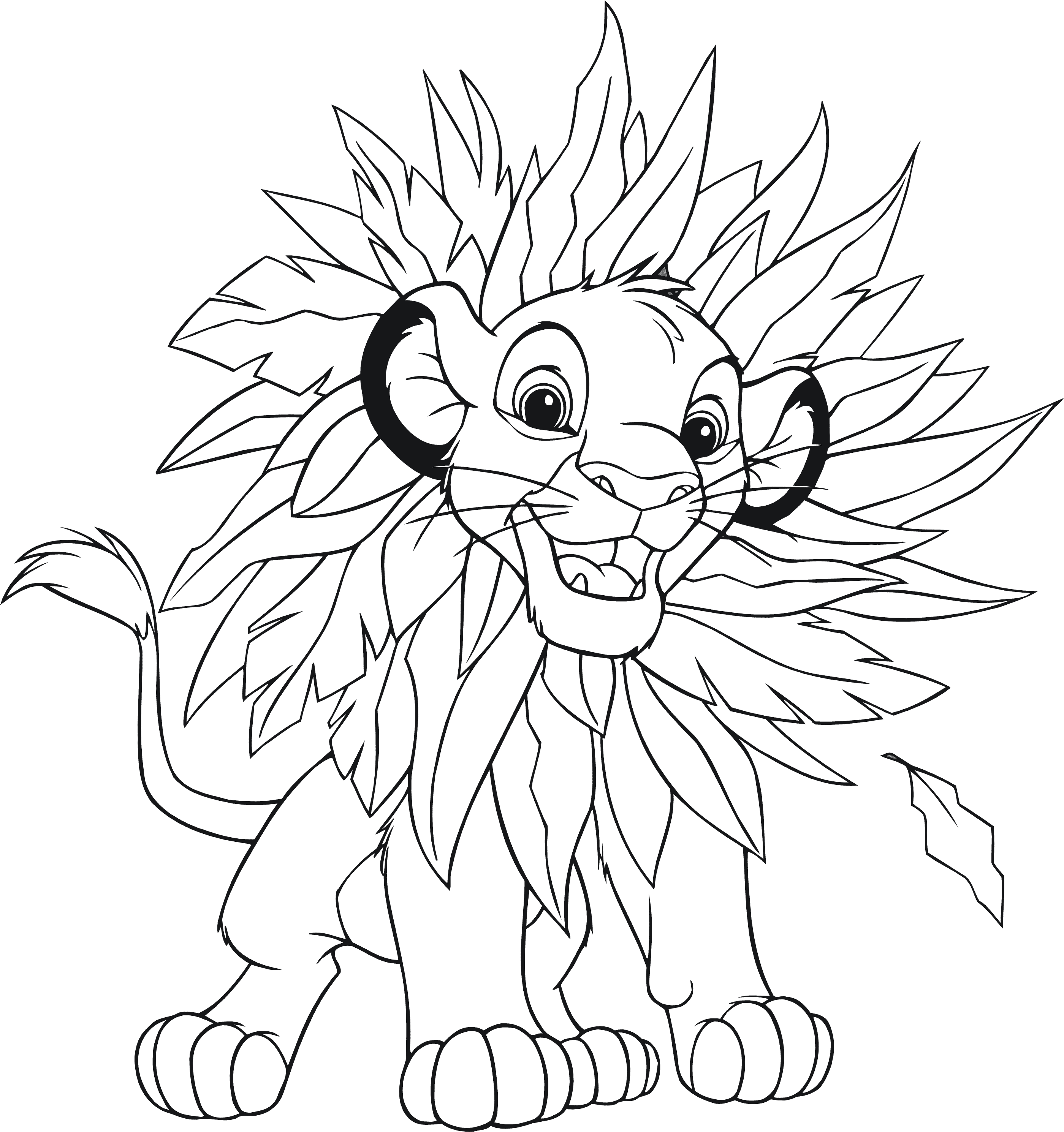 Раскраски из мультфильма Король лев (Lion King)