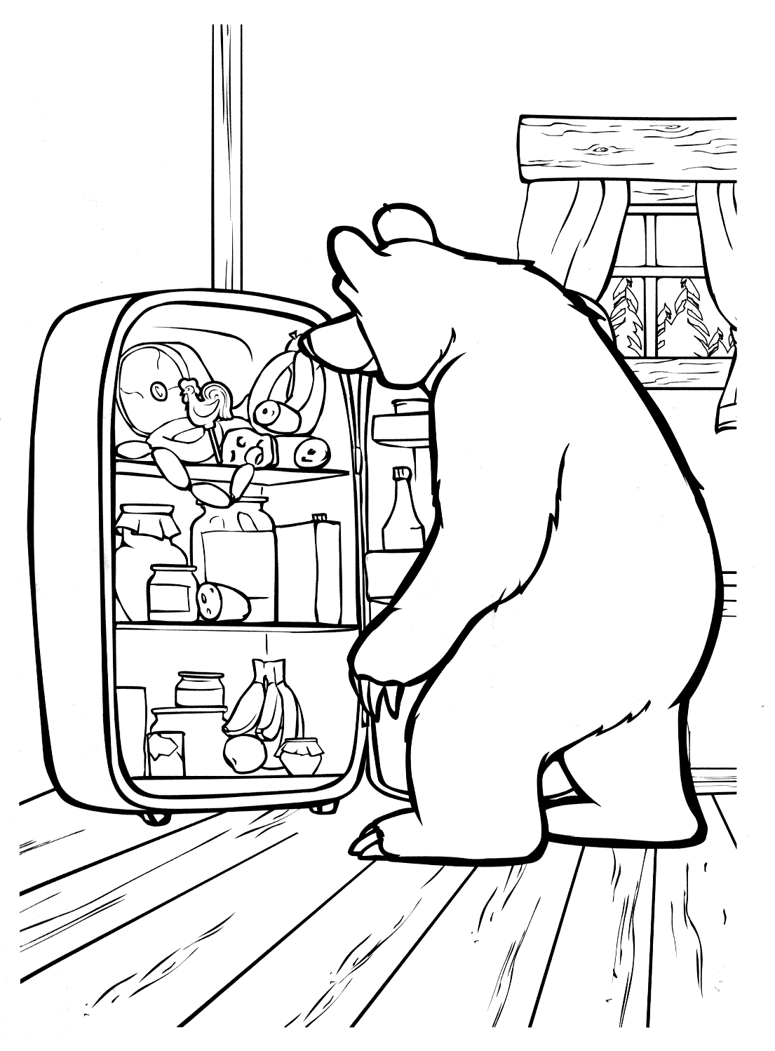 Раскраски для мальчиков и девочек Маша и Медведь