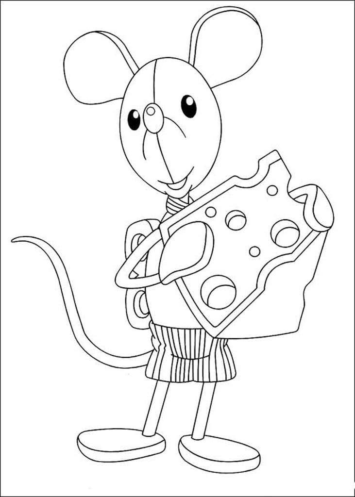 Мышка с большим куском сыра