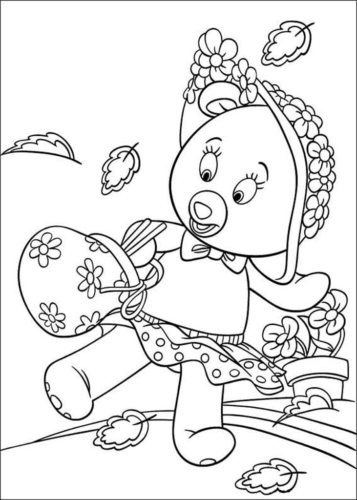 Мишка в платье и сумочкой в цветочек из Нодди