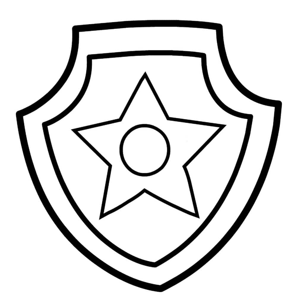 Значок Щенячий патруль со звездой