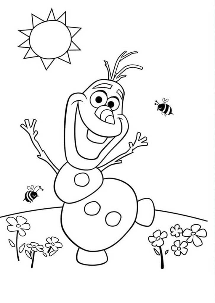 Снеговик Олаф с пчелками