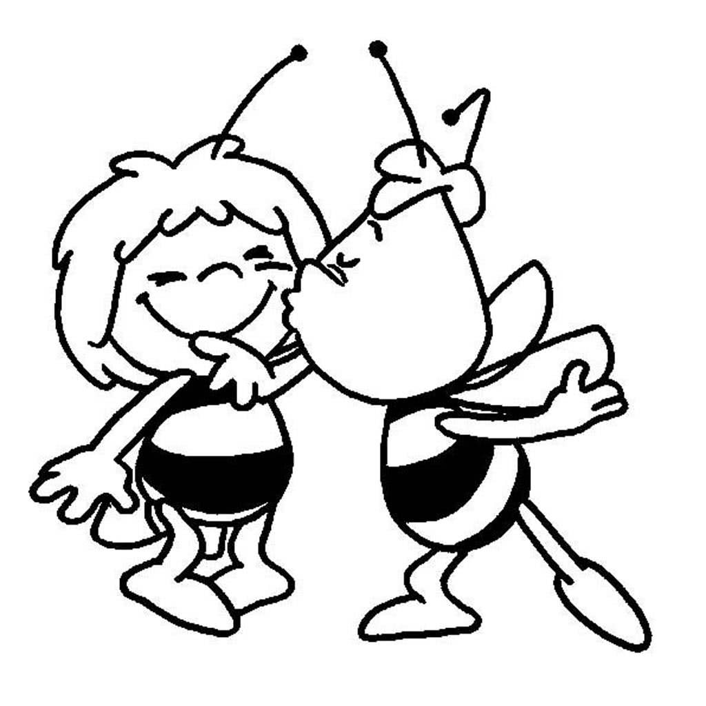 Пчелка Майя и Вилли разукрашка
