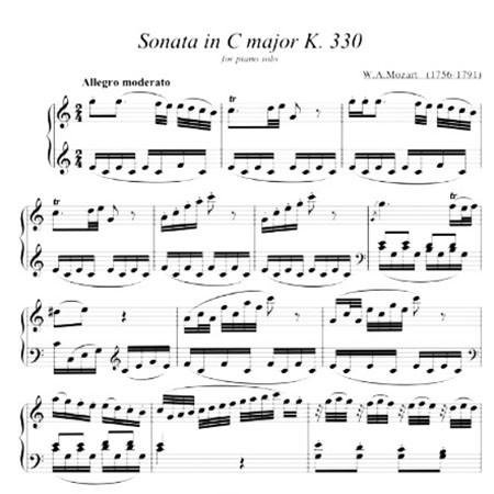 Соната №10 для фортепиано до мажор, К330