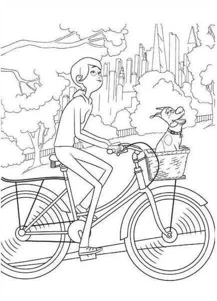 Кэти катается на велосипеде с Максом