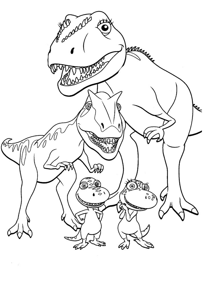 Тиранозавр Рэкс со своей семьей