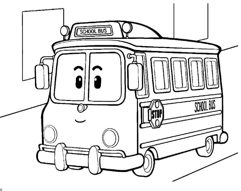 Школьный автобус с глазками