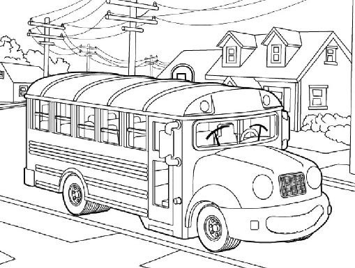 Автобус на дороге в городе