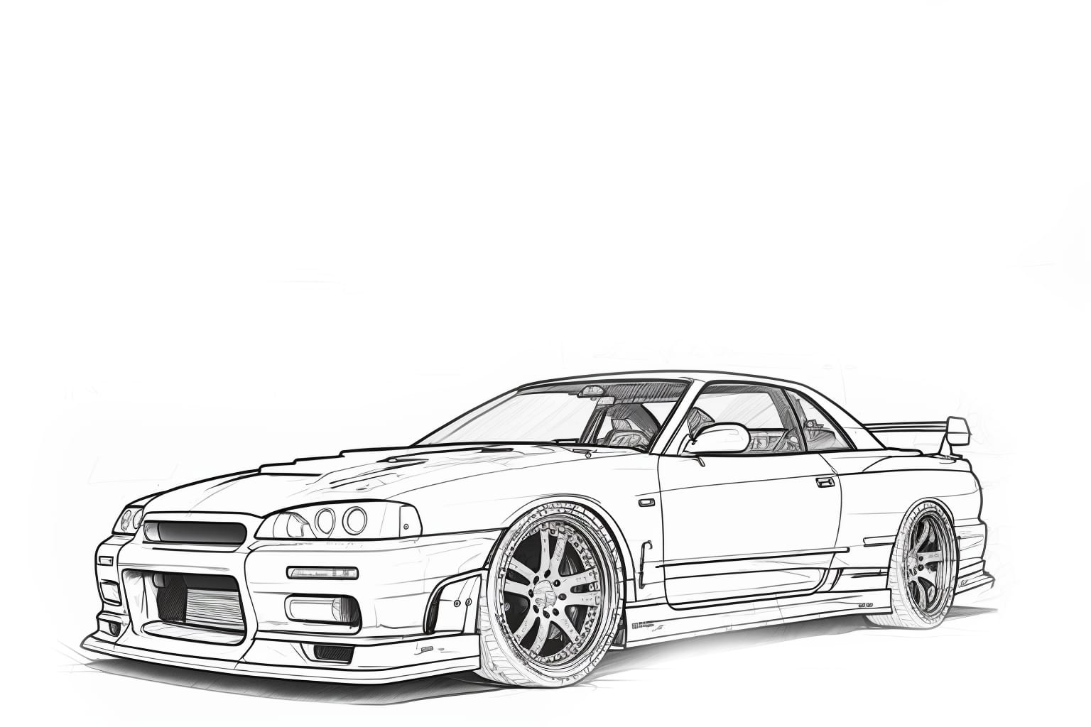 Раскраска Nissan Skyline GT-R R33