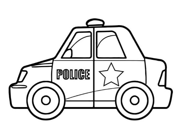 Детская полицейская машинка с звездочкой
