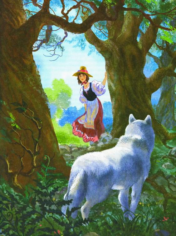 Пастушка и белый волк