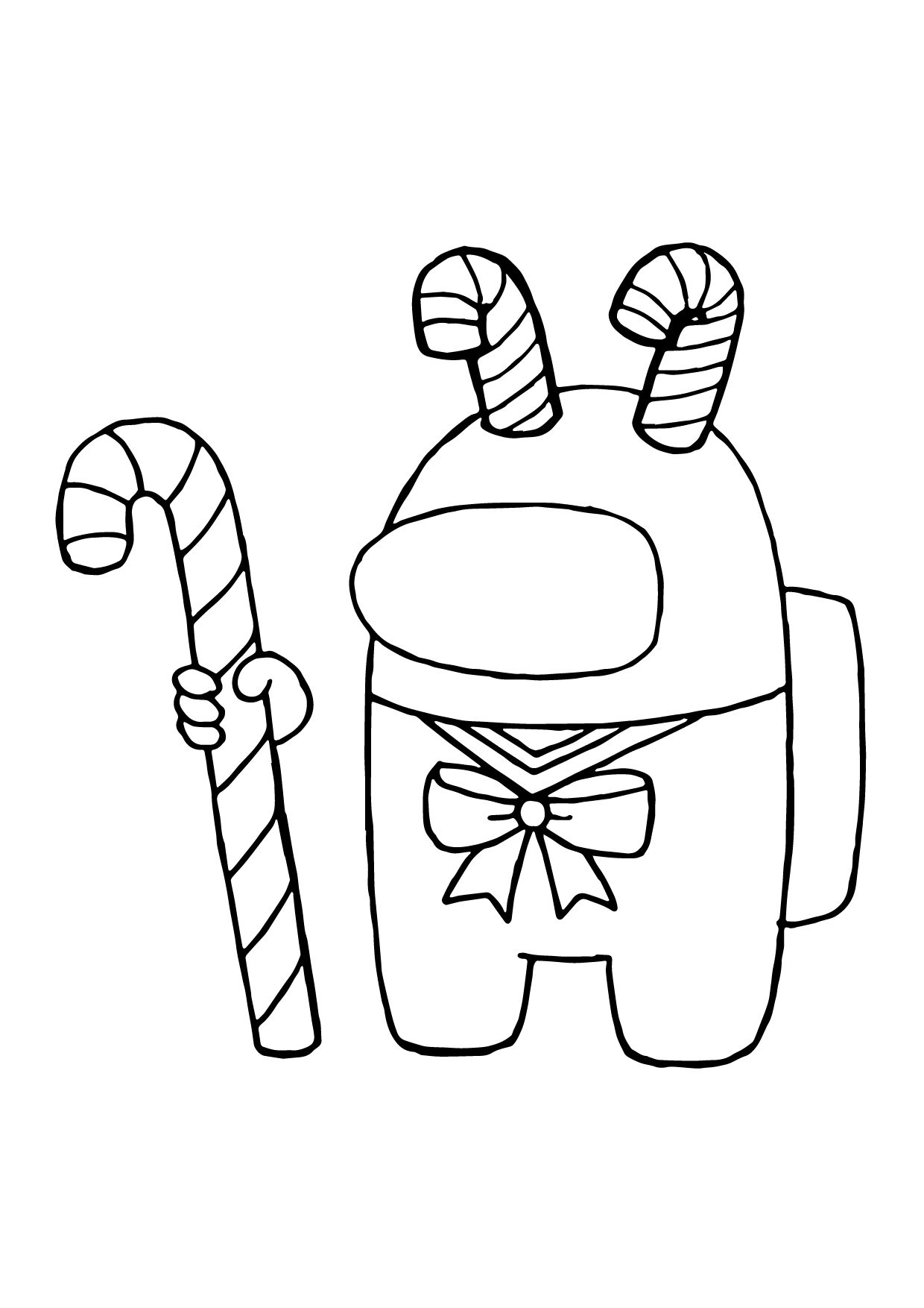 Амонг Ас в костюме Леденца  на Новый год