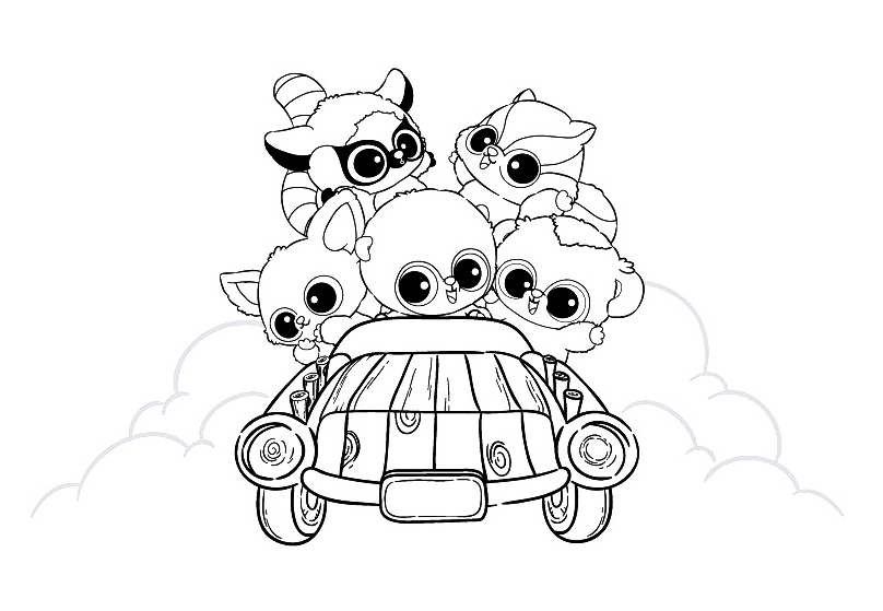 Юху и его друзья едут на машине