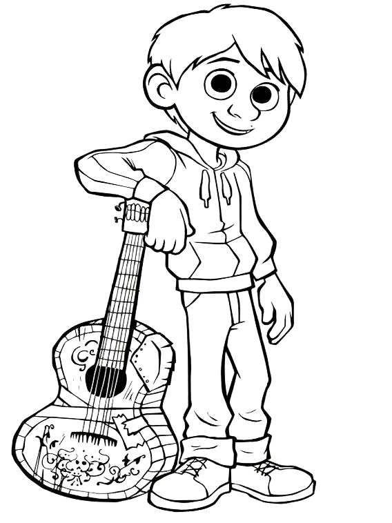 Мигель с гитарой мультик Тайна Коко