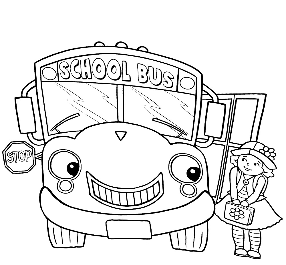 Школьный автобус Тайо и девочка