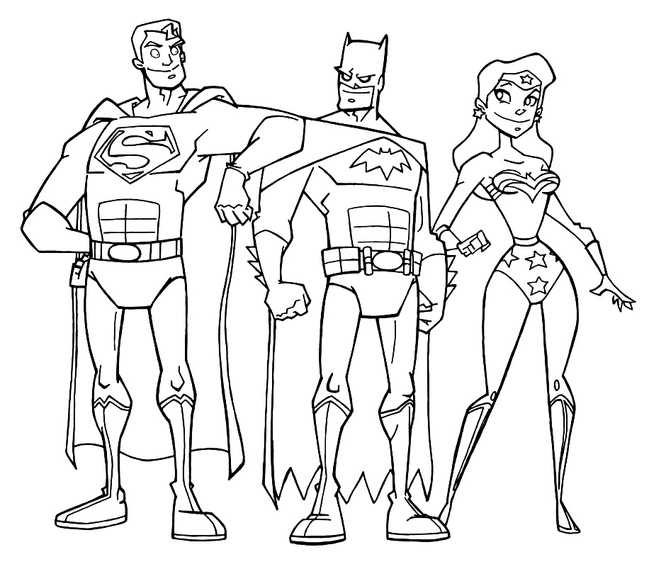 Супермен, Чудо женщина и Бэтмен