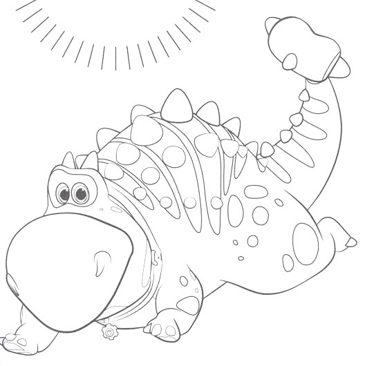 Турбозавр лежит под  солнышком